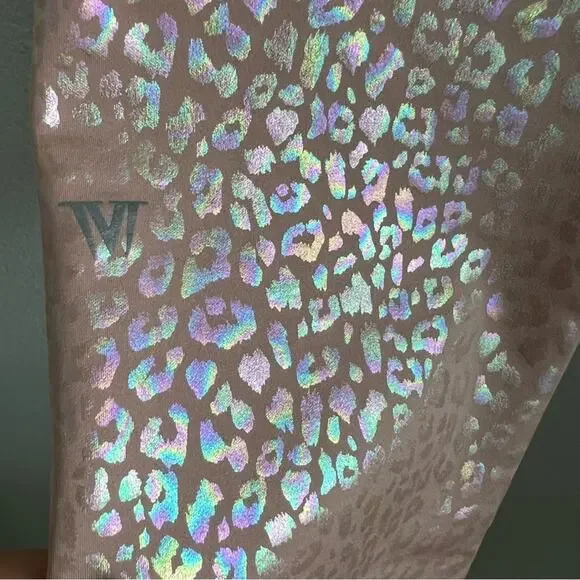 NWT IVL Collective Active Iridescent High Waist Leggings Leopard 8 - Picture 8 of 12